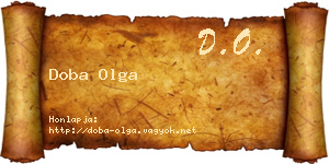 Doba Olga névjegykártya