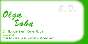 olga doba business card